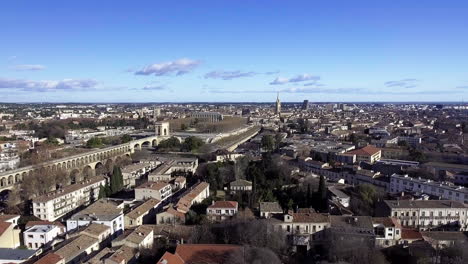 Montpellier-Arceaux-Viertel-Während-Der-Winterdrohnen-Luftaufnahme